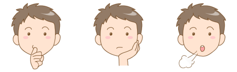 指しゃぶり　頬杖　口呼吸