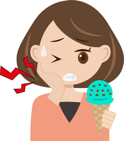 女性 アイス しみる