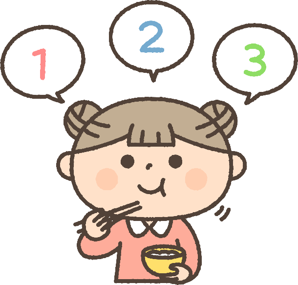 噛んで食べる　女児　小児歯科