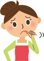 困っているお母さん