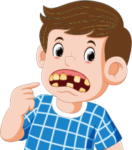 歯がボロボロな子ども